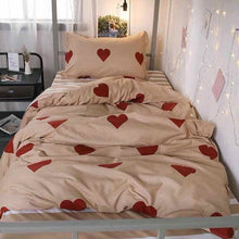 Load image into Gallery viewer, Pink Heart Valentine Double Sided Pillow And Duvet Cover
